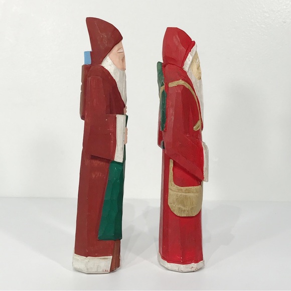 Vintage Midwest Hand Carved Wooden Classic Dutch Santa Claus Christmas Decor 8in - Picture 13 of 14